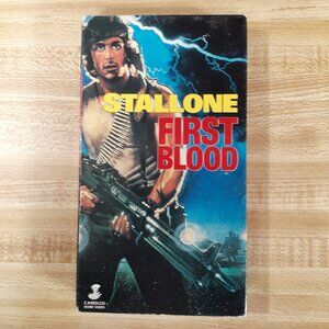 Rambo First Blood 1982 VHS Carolco Stallone Action Thriller Dennehy Kotcheff VTG